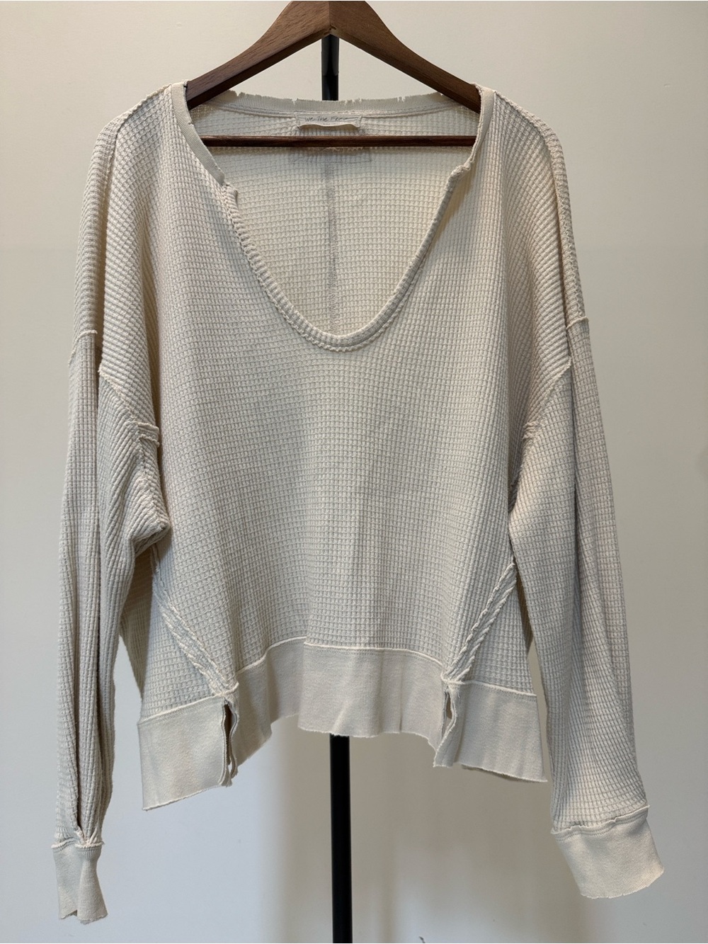 FREE PEOPLE Buttercup Thermal Top in Ecru Color | Size S